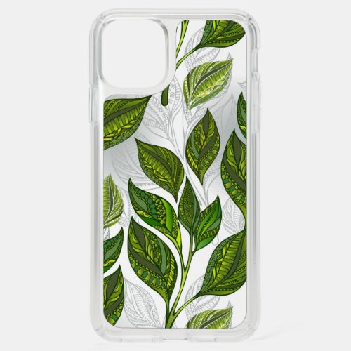 Seamless Pattern with Green Tea Leaves Speck iPhone 11 Pro Max Case