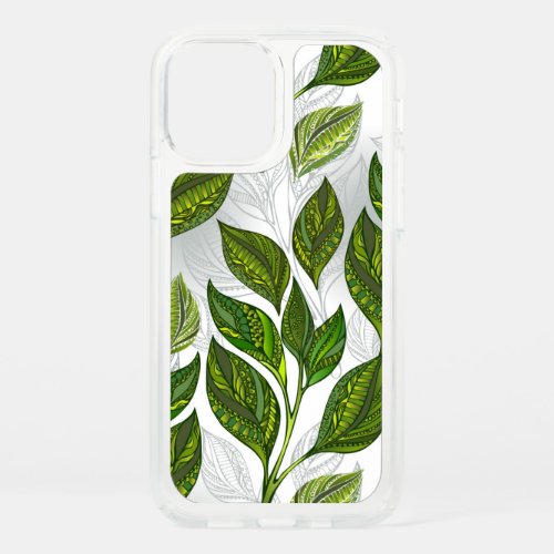 Seamless Pattern with Green Tea Leaves Speck iPhone 12 Case
