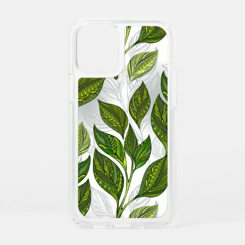 Seamless Pattern with Green Tea Leaves Speck iPhone 12 Mini Case