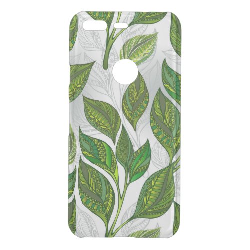 Seamless Pattern with Green Tea Leaves Uncommon Google Pixel Case