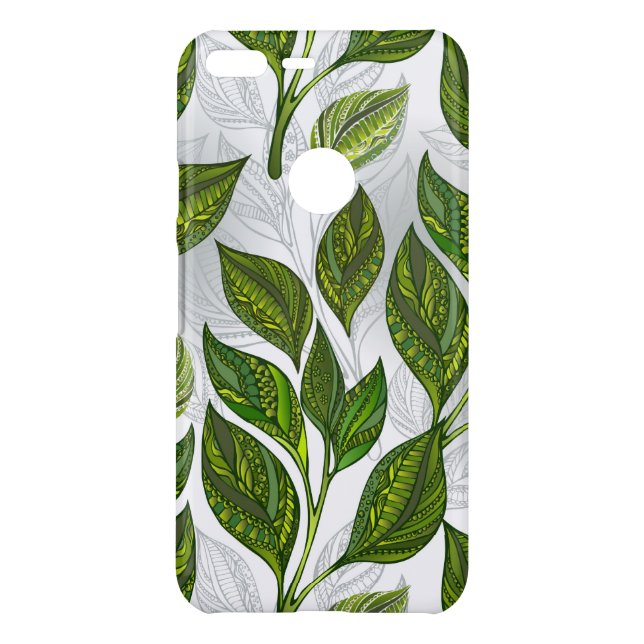 Seamless Pattern with Green Tea Leaves Uncommon Google Pixel XL Case (Back)