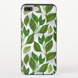 Seamless Pattern with Green Tea Leaves iPhone 8/7 Plus Slider Case