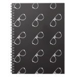 Seamless pattern with hand drawn glasses, fashion notebook