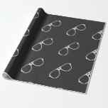 Seamless pattern with hand drawn glasses,  fashion wrapping paper