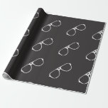 Seamless pattern with hand drawn glasses, fashion wrapping paper