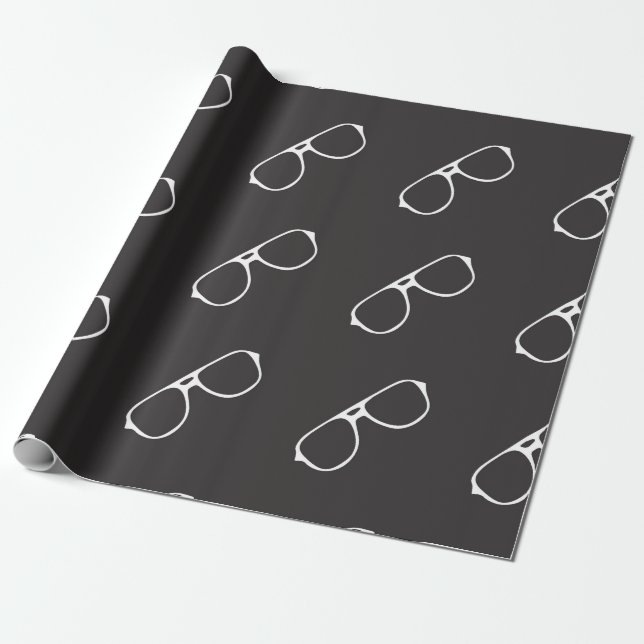 Seamless pattern with hand drawn glasses,  fashion wrapping paper (Unrolled)