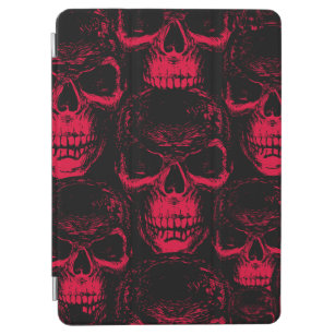 Seamless pattern with hand-drawn sinister human sk iPad air cover