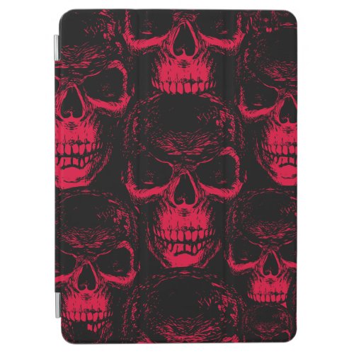 Seamless pattern with hand_drawn sinister human sk iPad air cover