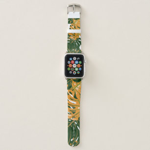 Seamless Pattern with Hawaiian Rainforest. Retro C Apple Watch Band