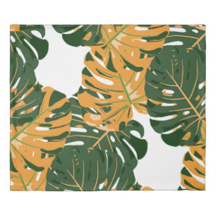 Seamless Pattern with Hawaiian Rainforest. Retro C Duvet Cover