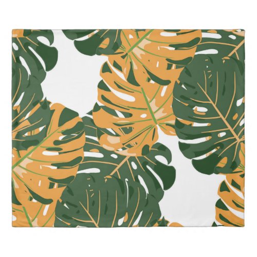 Seamless Pattern with Hawaiian Rainforest Retro C Duvet Cover