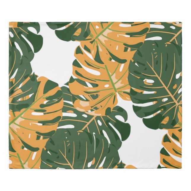 Seamless Pattern with Hawaiian Rainforest. Retro C Duvet Cover (Front)