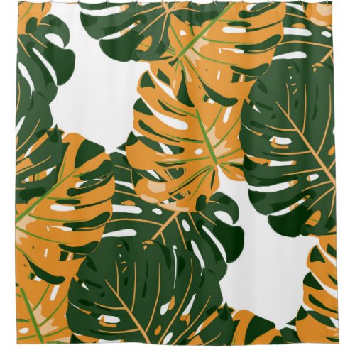 Seamless Pattern with Hawaiian Rainforest Retro C Shower Curtain