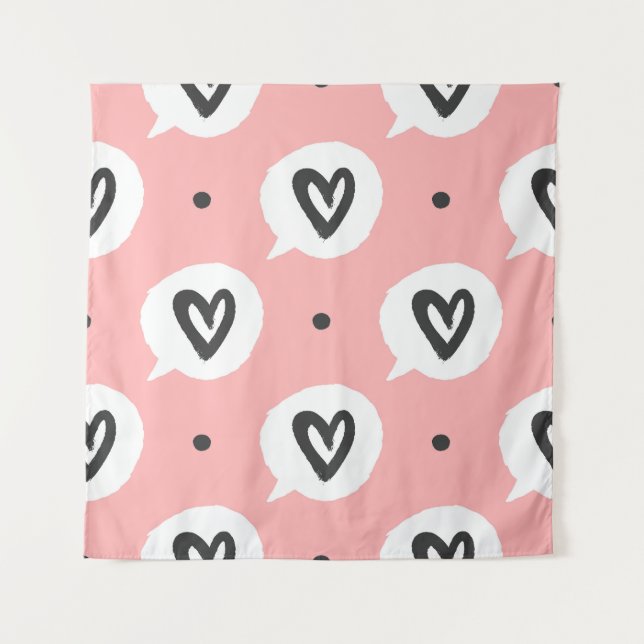Seamless pattern with hearts. tapestry (Front)