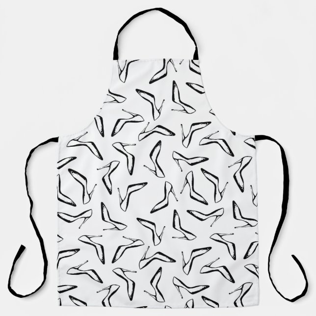 Seamless pattern with high heels glamor shoes apron (Front)