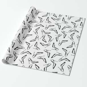 Seamless pattern with high heels glamor shoes wrapping paper