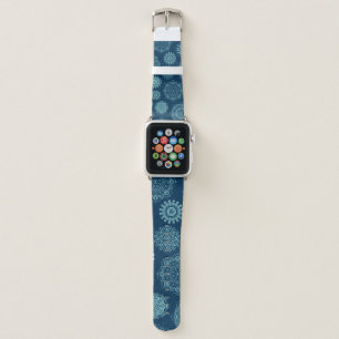 Seamless pattern with laced snowflakespattern,arab apple watch band