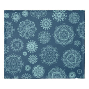 Seamless pattern with laced snowflakespattern,arab duvet cover