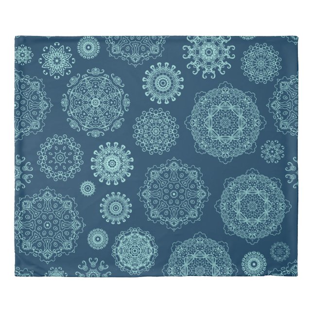 Seamless pattern with laced snowflakespattern,arab duvet cover (Front)
