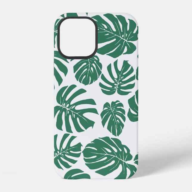 Seamless pattern with leaves of Monstera. Decorati Iphone Case (Back)