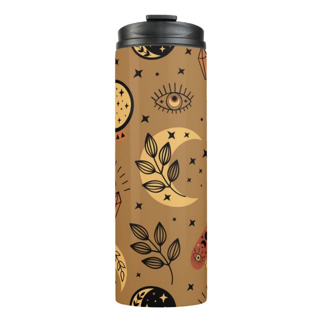 seamless pattern with magical elements thermal tumbler (Front)
