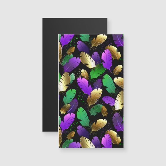 Seamless Pattern with Mardi Gras feathers (Front/Back)