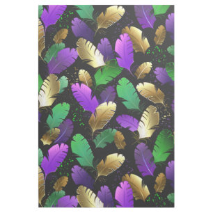 Seamless Pattern with Mardi Gras feathers Gallery Wrap