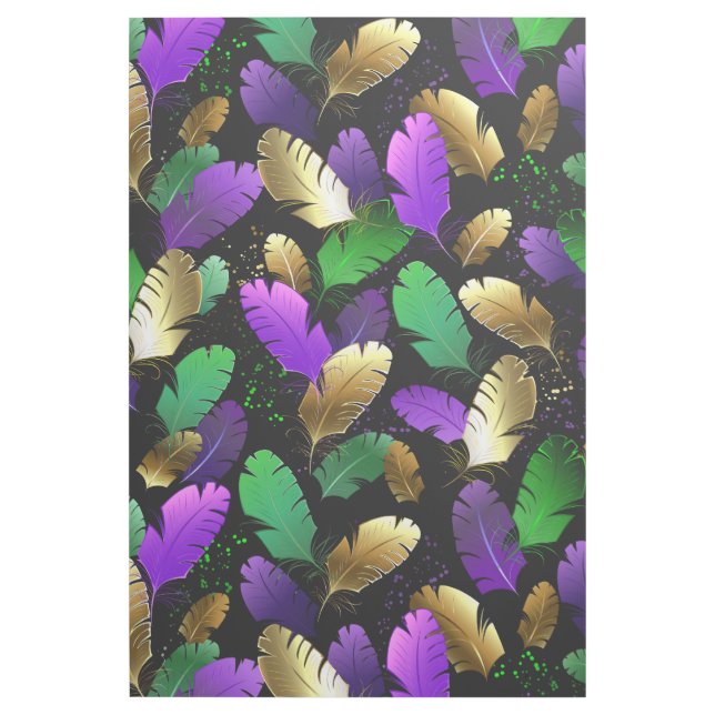 Seamless Pattern with Mardi Gras feathers Gallery Wrap (Front)