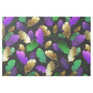 Seamless Pattern with Mardi Gras feathers Gallery Wrap