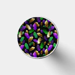 Seamless Pattern with Mardi Gras feathers Golf Tees