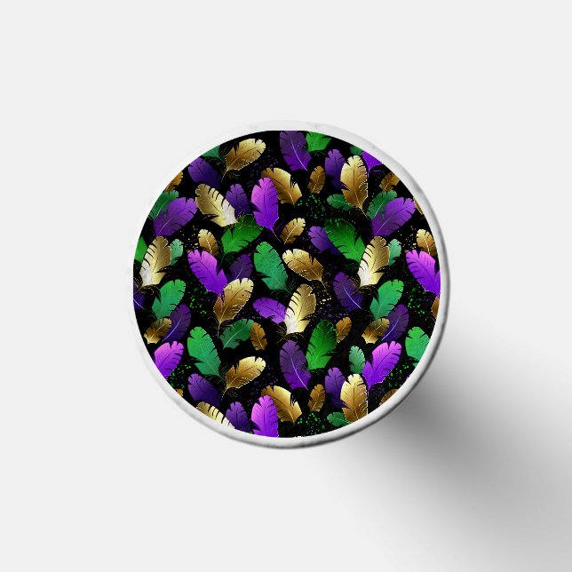 Seamless Pattern with Mardi Gras feathers Golf Tees (Top)