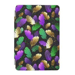 Seamless Pattern with Mardi Gras feathers iPad Mini Cover