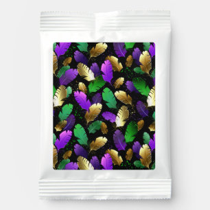 Seamless Pattern with Mardi Gras feathers Margarita Drink Mix