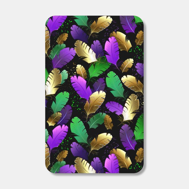 Seamless Pattern with Mardi Gras feathers Matchboxes (Front)