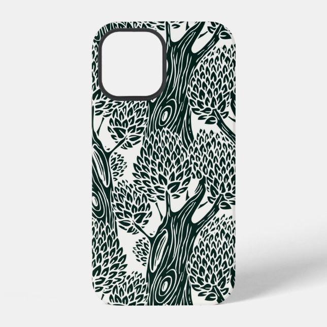  seamless pattern with old deciduous trees. Styliz Iphone Case (Back)