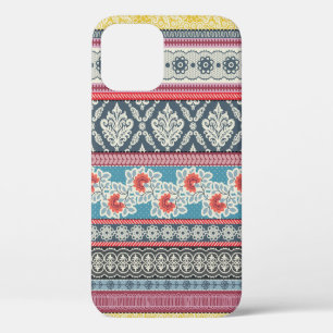 Seamless pattern with patchwork tiles. iPhone 12 case