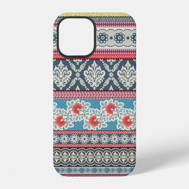 Seamless pattern with patchwork tiles. iphone case (Back)