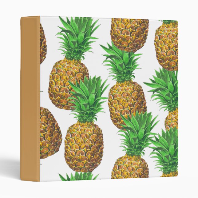 Seamless pattern with pineapples 3 ring binder (Front/Spine)