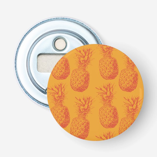 Seamless pattern with pineapples bottle opener (Front)