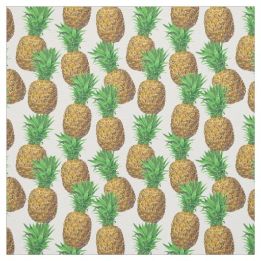 Seamless pattern with pineapples fabric