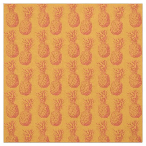 Seamless pattern with pineapples fabric