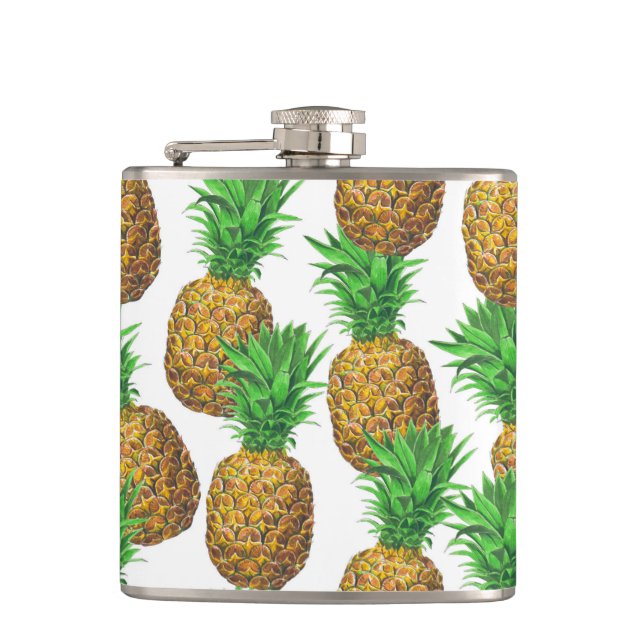 Seamless pattern with pineapples flask (Front)