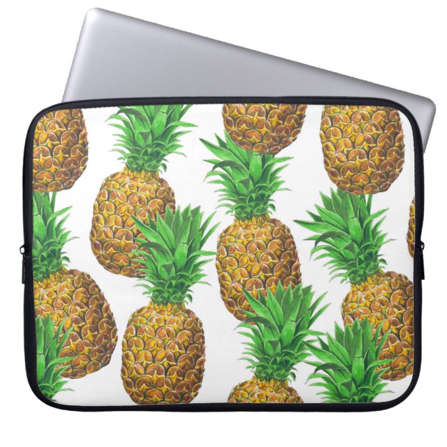 Seamless pattern with pineapples laptop sleeve (Front)