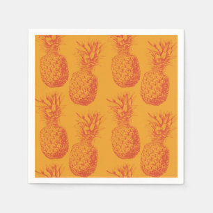 Seamless pattern with pineapples paper napkins