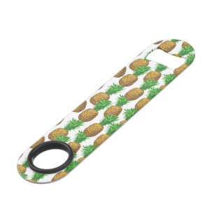 Seamless pattern with pineapples speed bottle opener