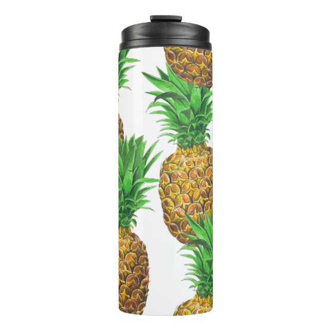 Seamless pattern with pineapples thermal tumbler (Front)