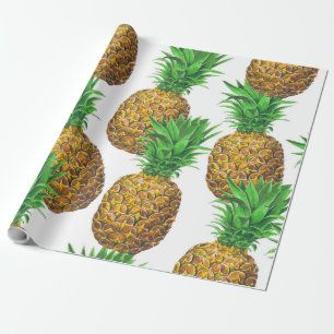 Seamless pattern with pineapples wrapping paper
