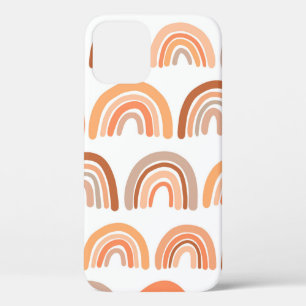 Seamless pattern with rainbow. Hand drawn texture. iPhone 12 Case