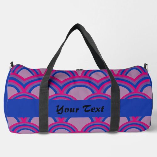 Seamless pattern with rainbows duffle bag