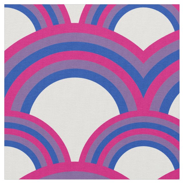 Seamless pattern with rainbows fabric (Close Up)